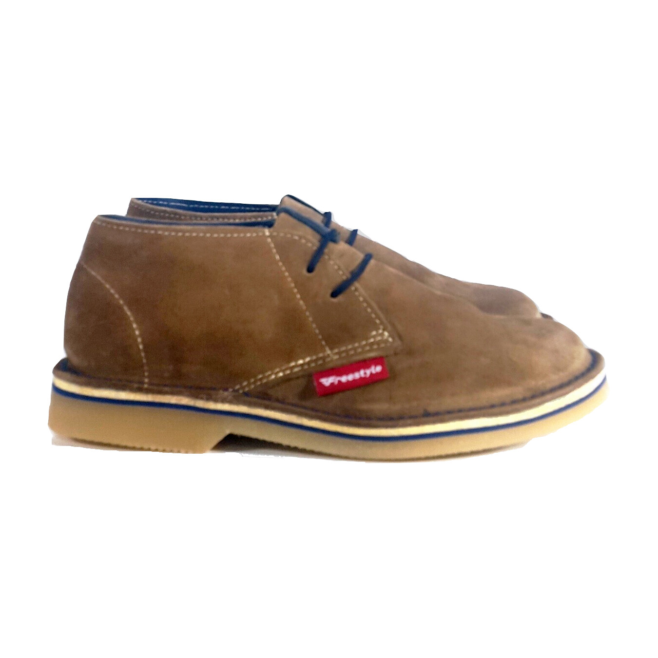 Veldskoen Retro Suede Beige Blue