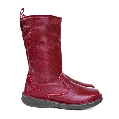 Eskimo Ruby Red wool-lined ladies leather boot