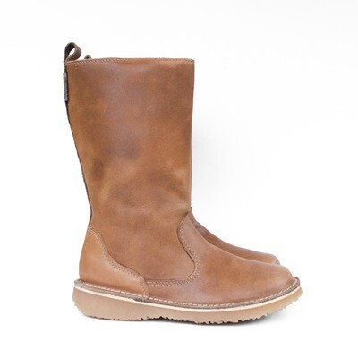 Eskimo Beige wool-lined ladies leather boot