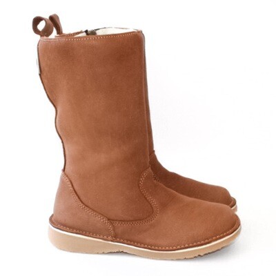 Eskimo Kudu Taupe wool-lined ladies leather boot