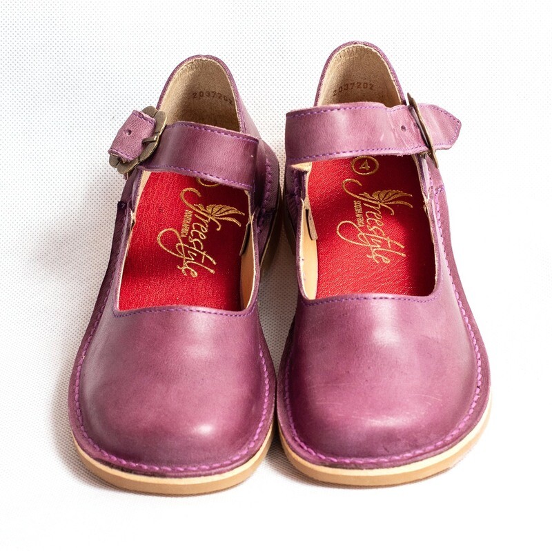 Alice Purple - Handmade Mary Jane toecap ladies shoe