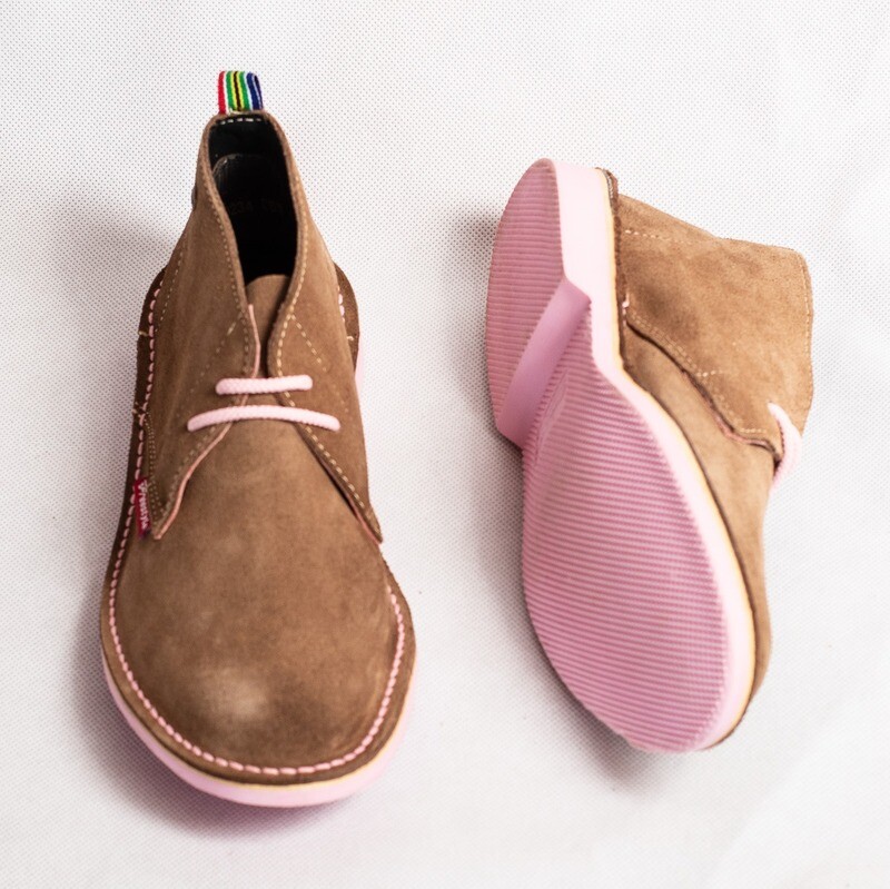 Rainbow Veldskoen Suede Khaki / Pink Rainbow Veldskoen Suede Khaki / Pink
