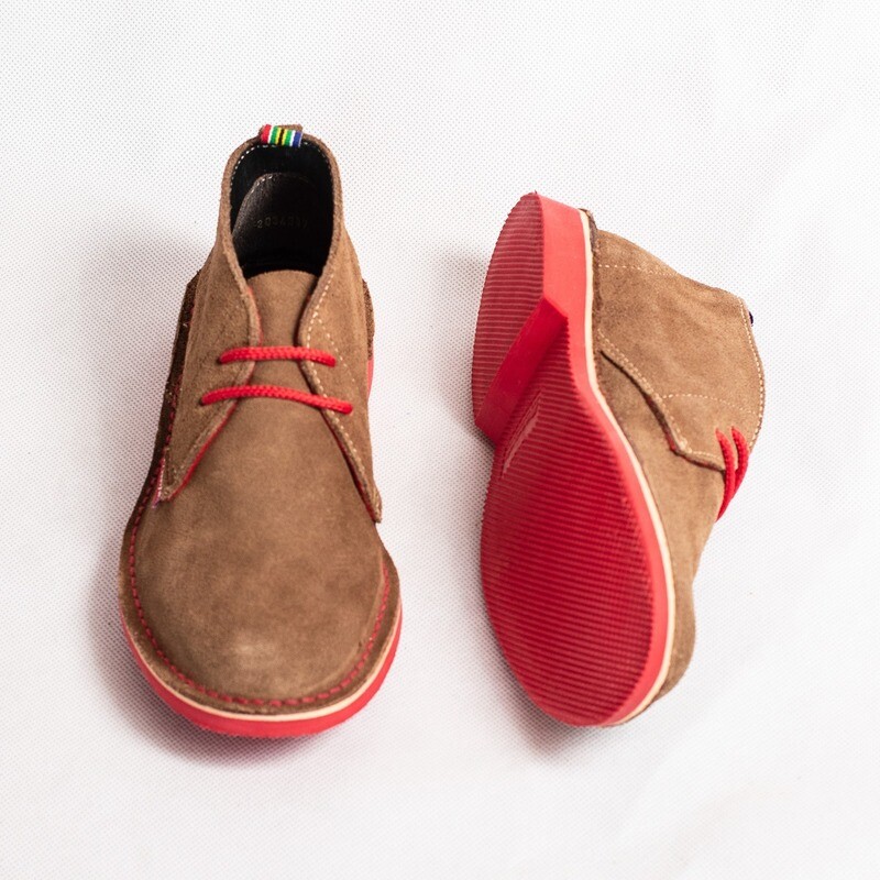 Rainbow Veldskoen Suede Khaki / Red Rainbow Veldskoen Suede Khaki / Red
