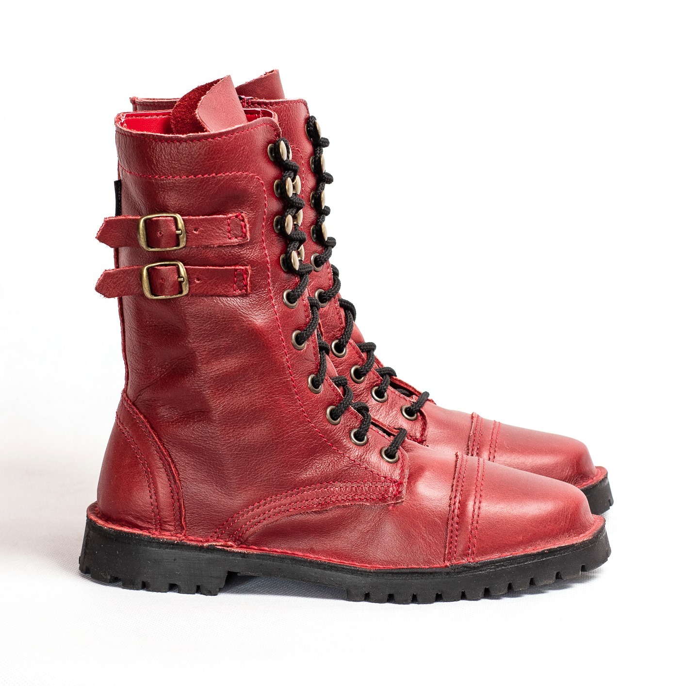 Red online combat boots