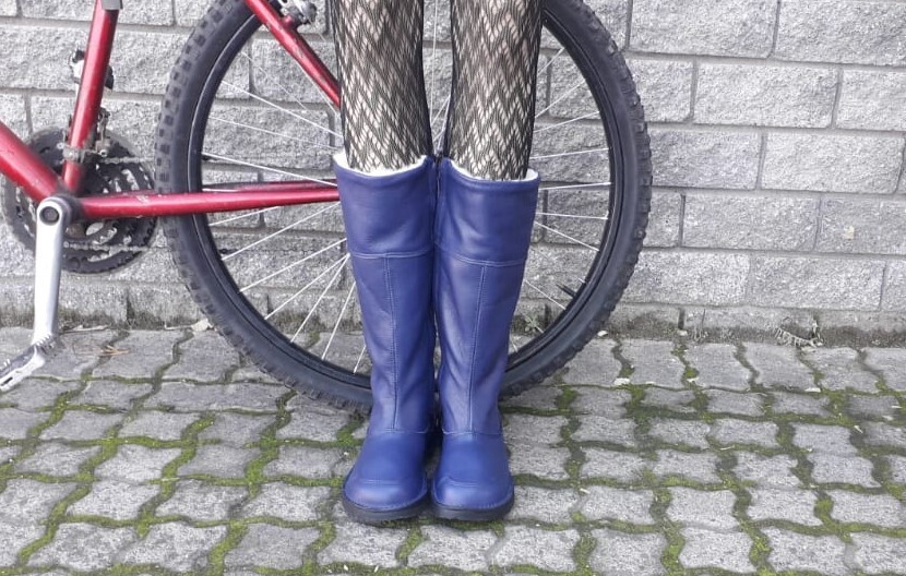 Corina 100% Wool lined soft premium leather boot Cobalt Blue