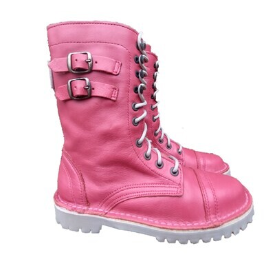 Combat Boot Cerise Pink