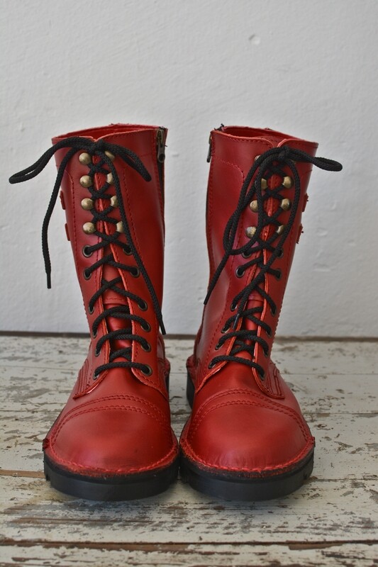 Combat Boot Red