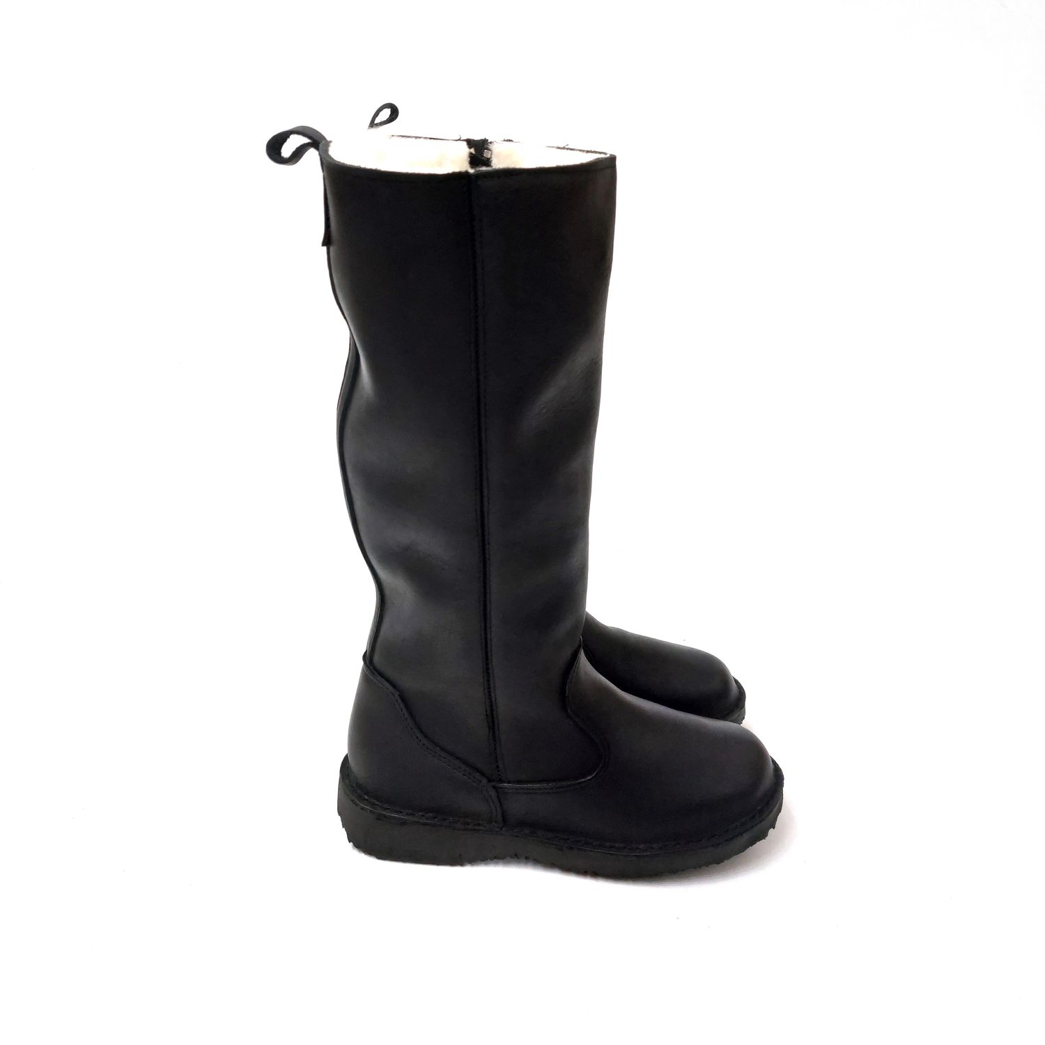 Stella 100% wool-lined premium leather ladies boot Bundu Black