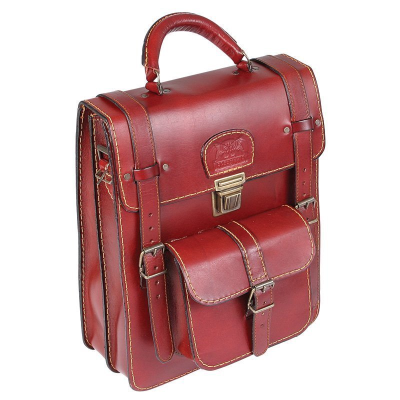 Handbag hand-made leather Satchel - A4 Vertical