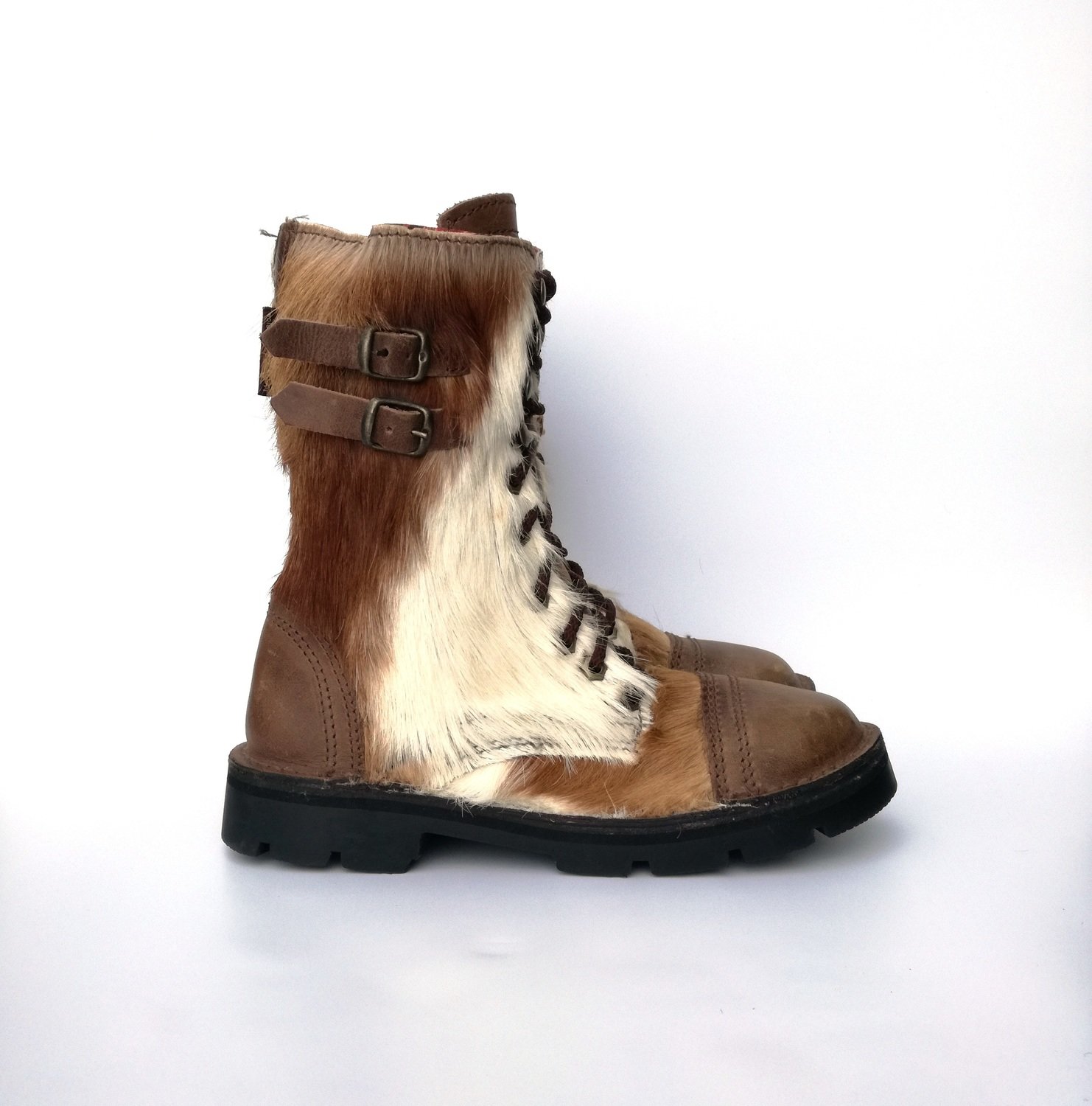 Combat Boot Springbok Hair-On