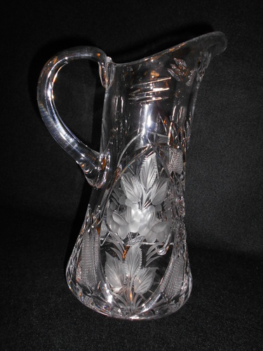 Czech Crystal Cut To Clear Pitcher