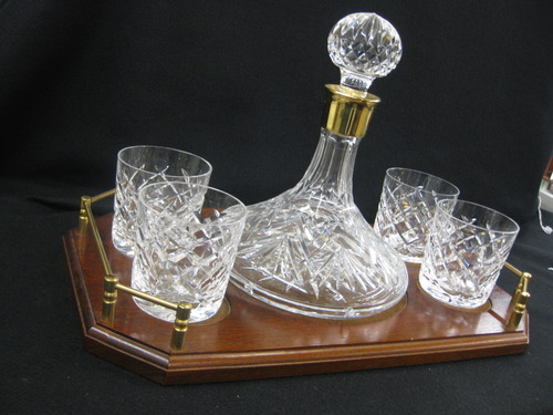 Waterford Decanter Set With Four Glasses