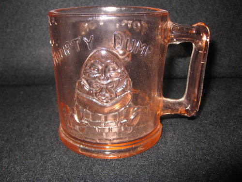 Depression Glass Mug Humpty Dumpty/Tom Tom