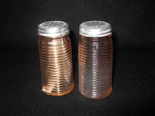 Pink Depression Salt and Pepper Shakers