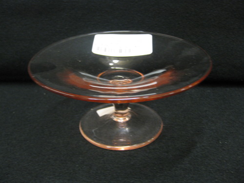 Pink Depression Footed Candy Dish