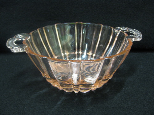 Pink Depression Glass Candy Dish