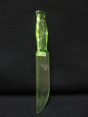 Green Depression Glass Cake Knife