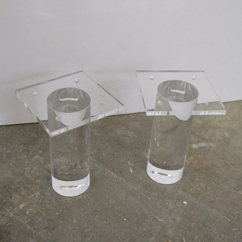 Cylinder acrylic legs set of 4