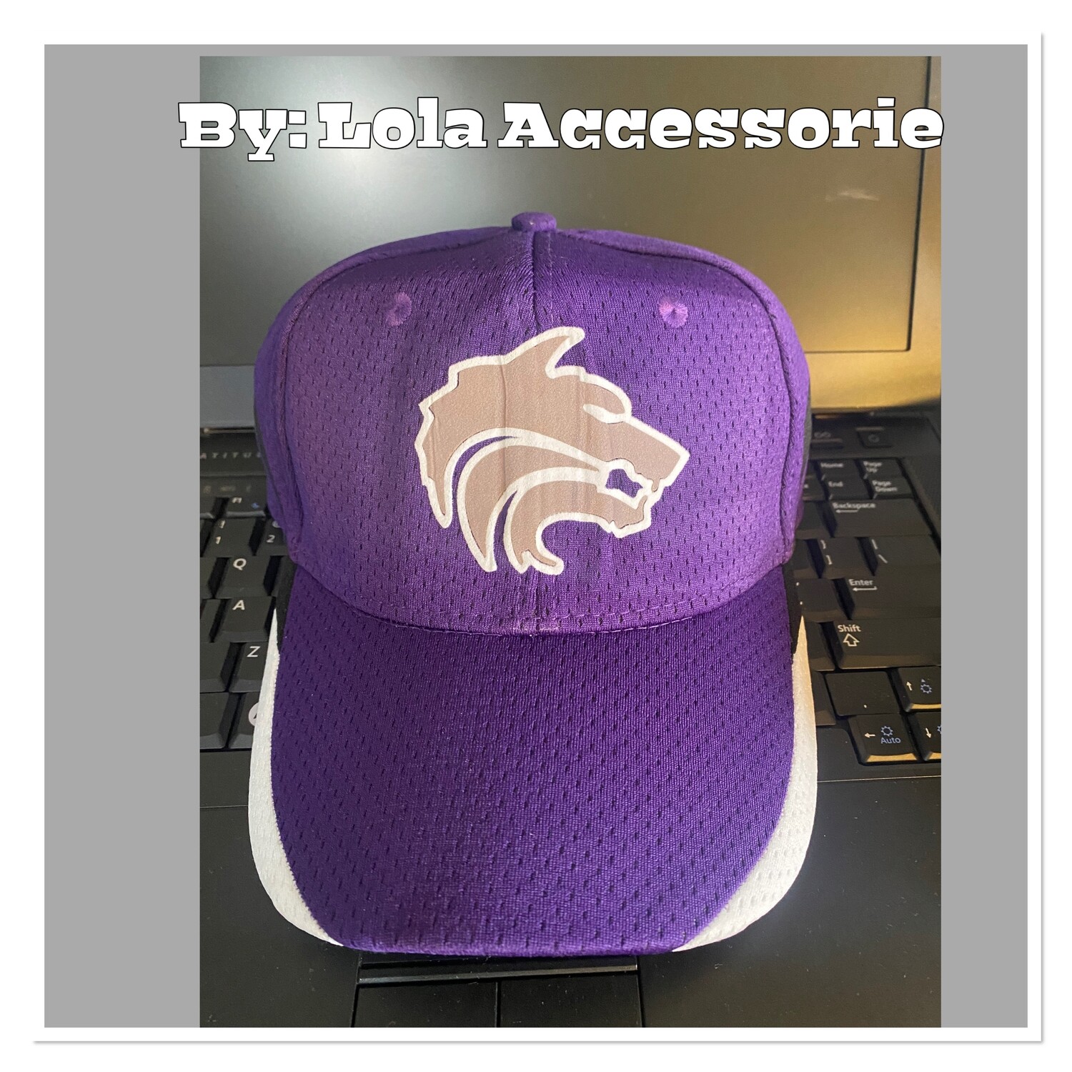 Men Purple/White Hat with Flock logo
