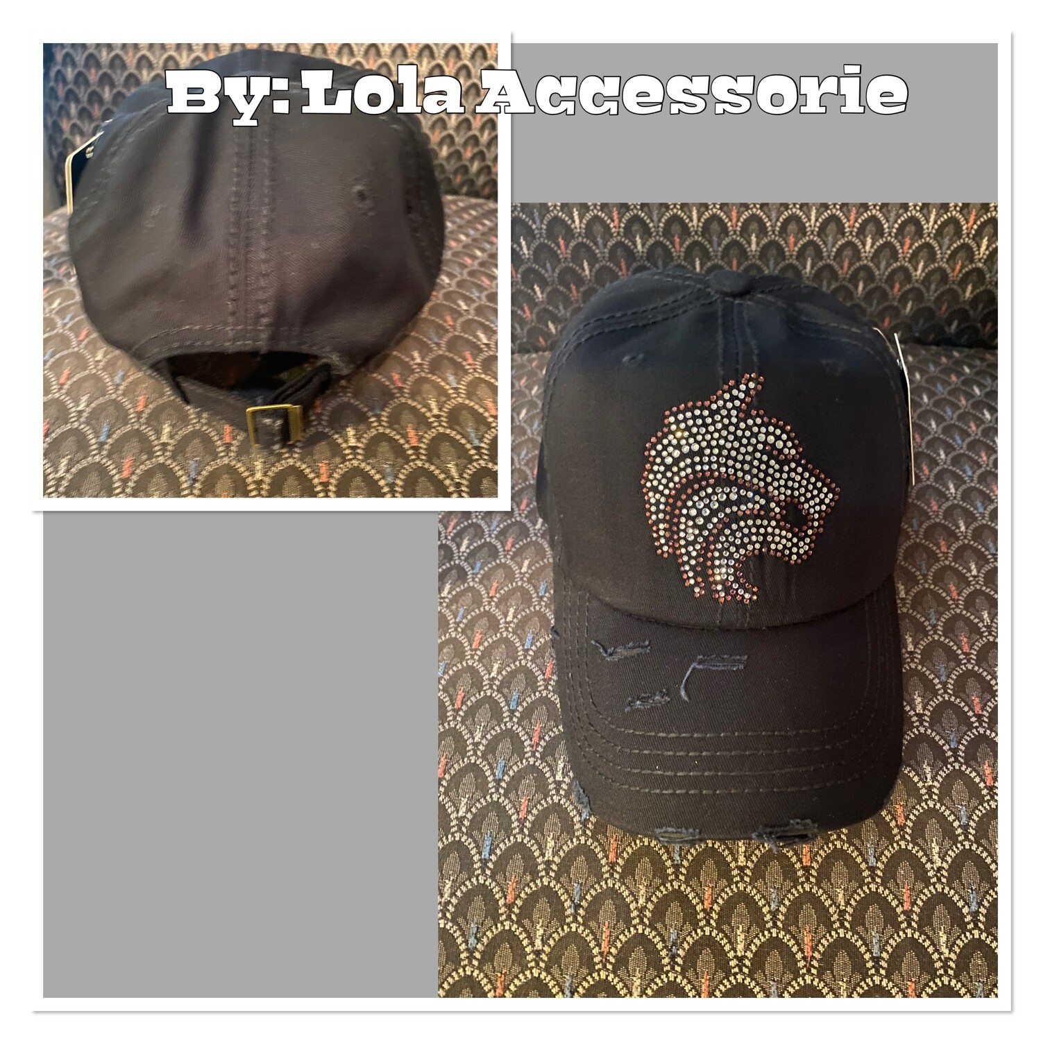 Women adjustable hat with Bling or Non Bling TCHS Football Flock logo