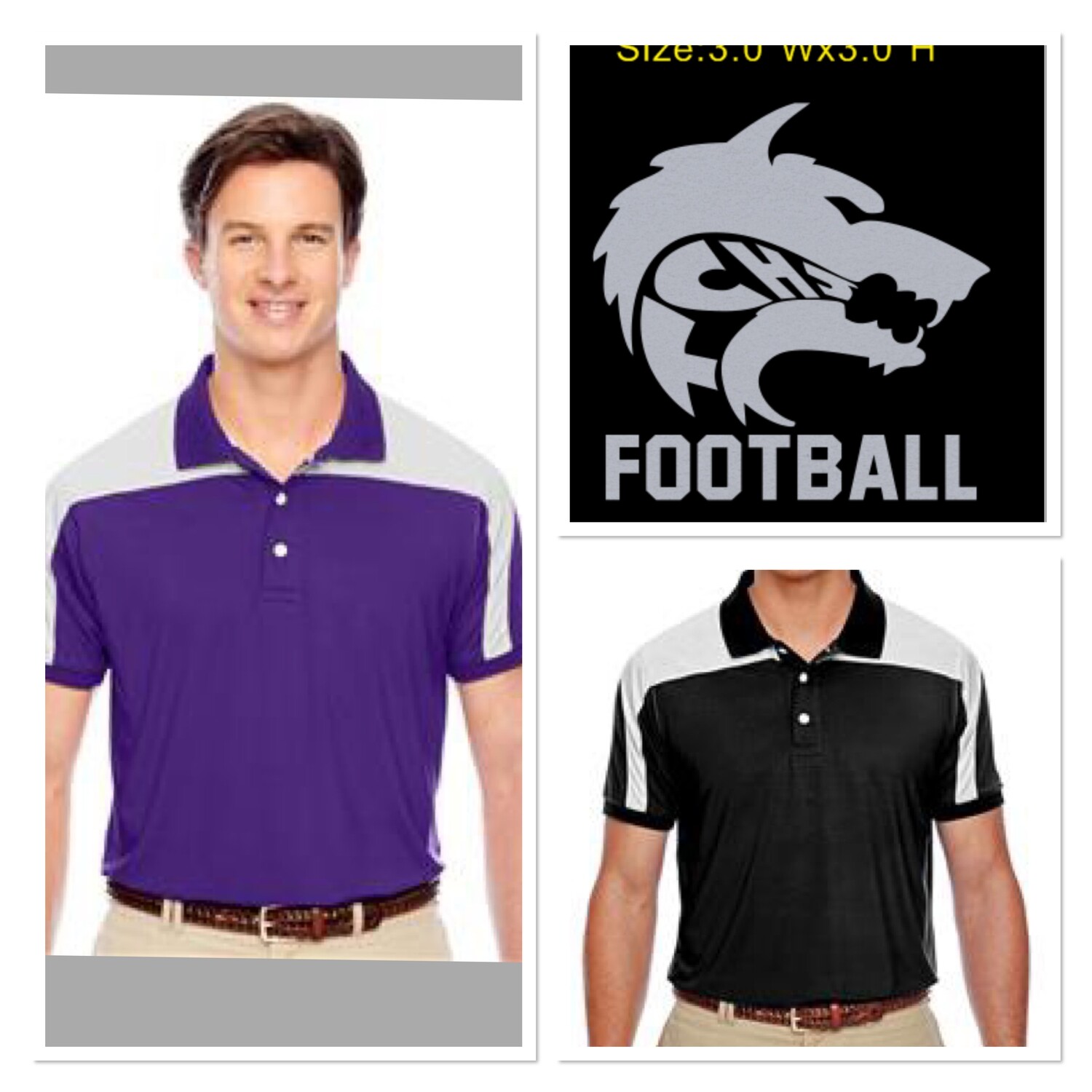Men Polo with Flock TC Football