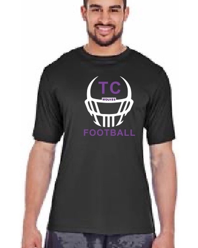 Men Dri-fit plus sizes with TC Football flock logo