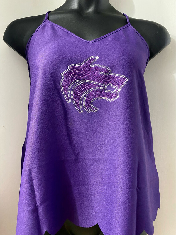 Women Sleeveless Fashion Top With Wolf Bling