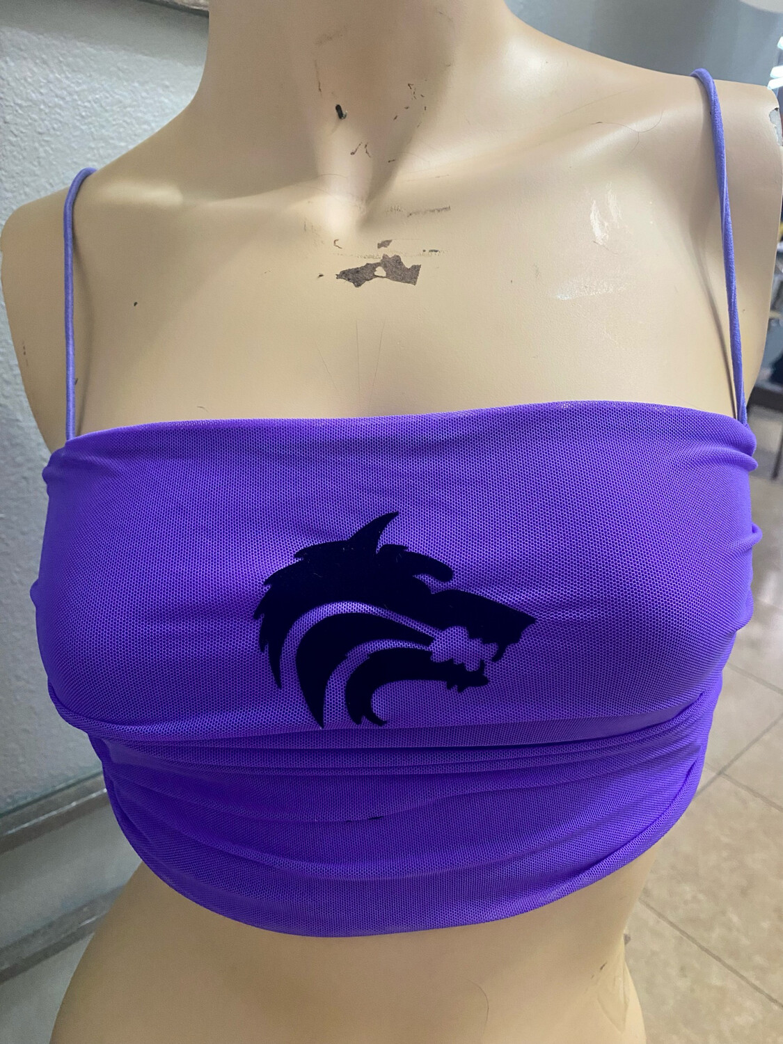 Junior Crop Top With Wolf Logo