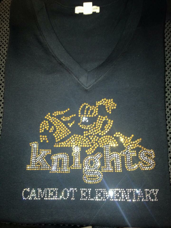 Camelot Elementary bling fitted t-shirt 