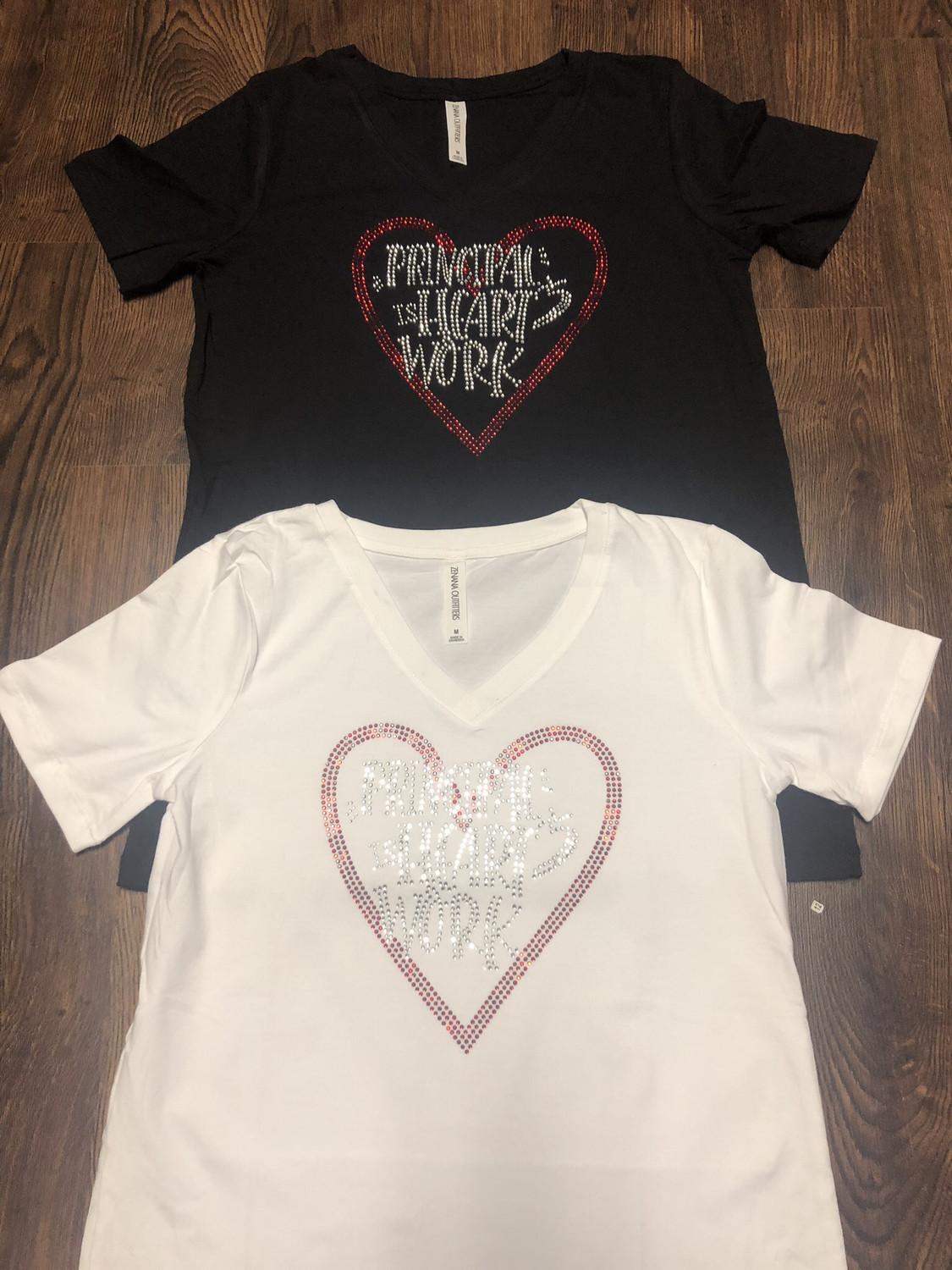 Principal Heart bling t-shirt 