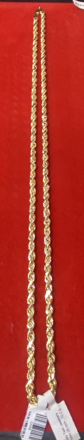 10KT Gold Rope Chain 5mm– 26” / 10.5g