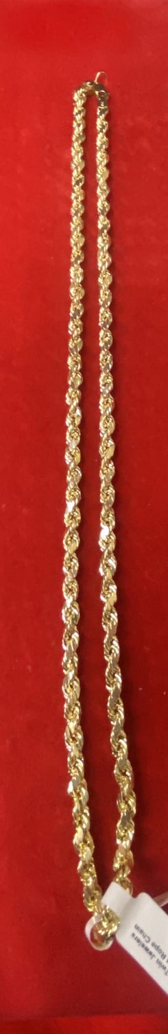 10KT Gold Rope Chain 5mm – 24” / 8.7g