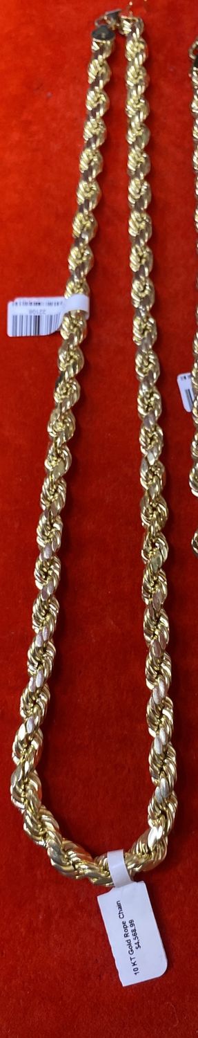 10KT Gold Rope Chain 8mm – 22” / 24.7g