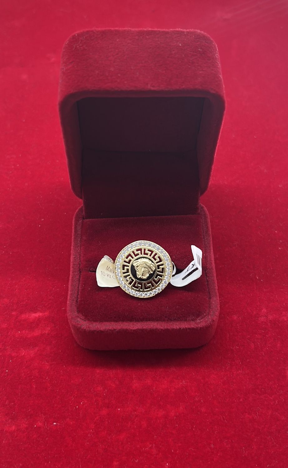 10K GOLD MEN VERSACE STYLE LION FACE RING 4.1g