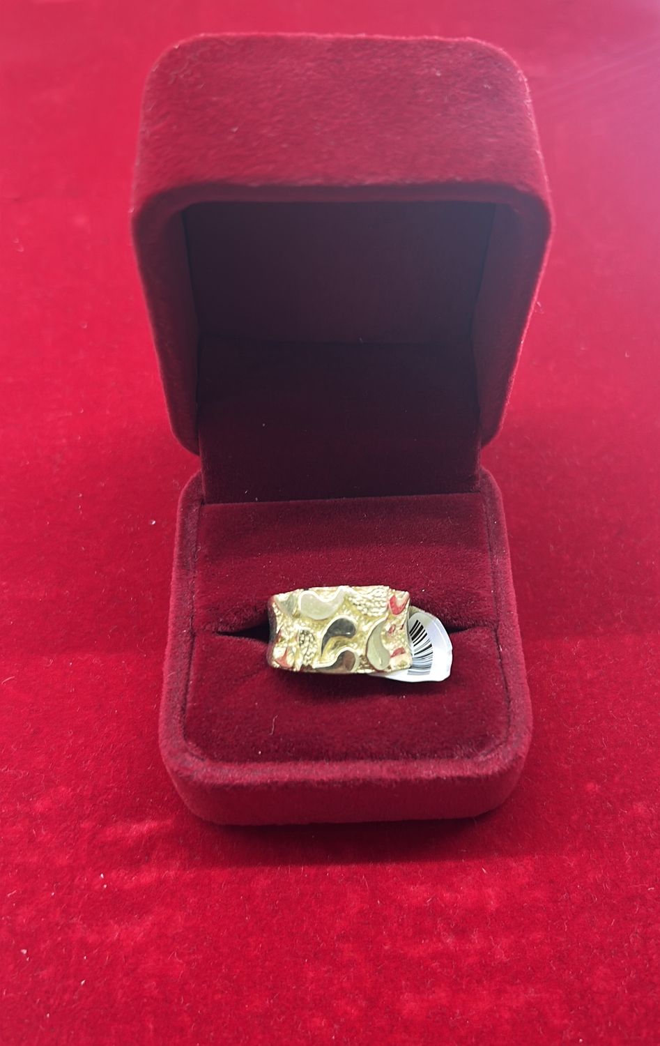 10Kt gold nugget men ring 5.9gm