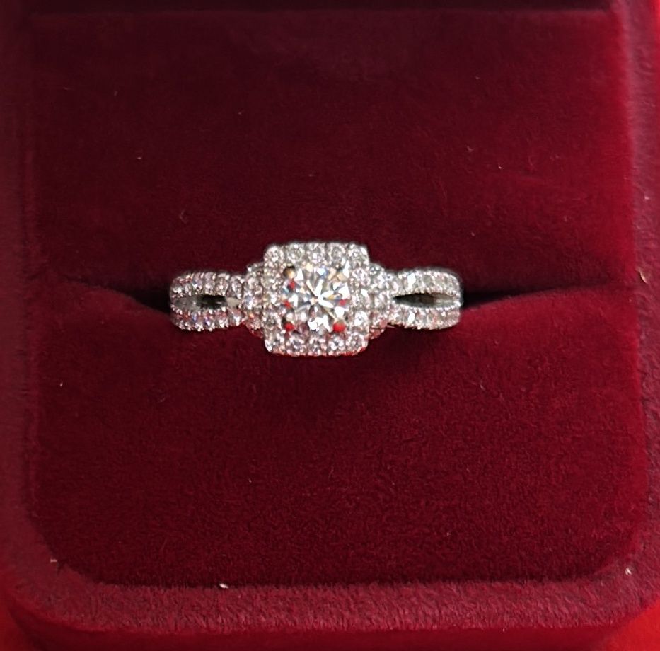 14kt white gold and diamond ring 1.35 ct