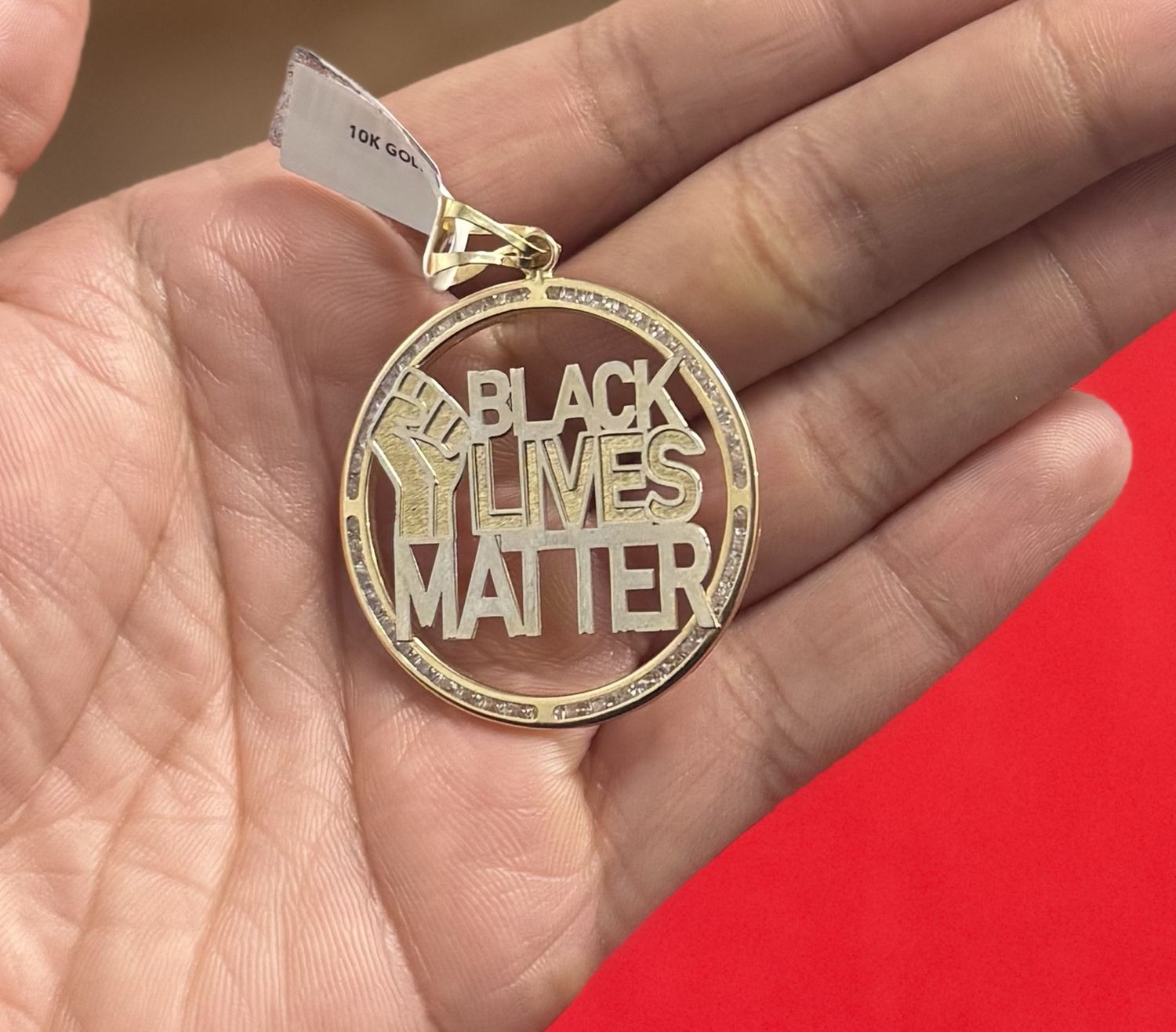 10kt gold charm Black Lives Matter #5.2gm