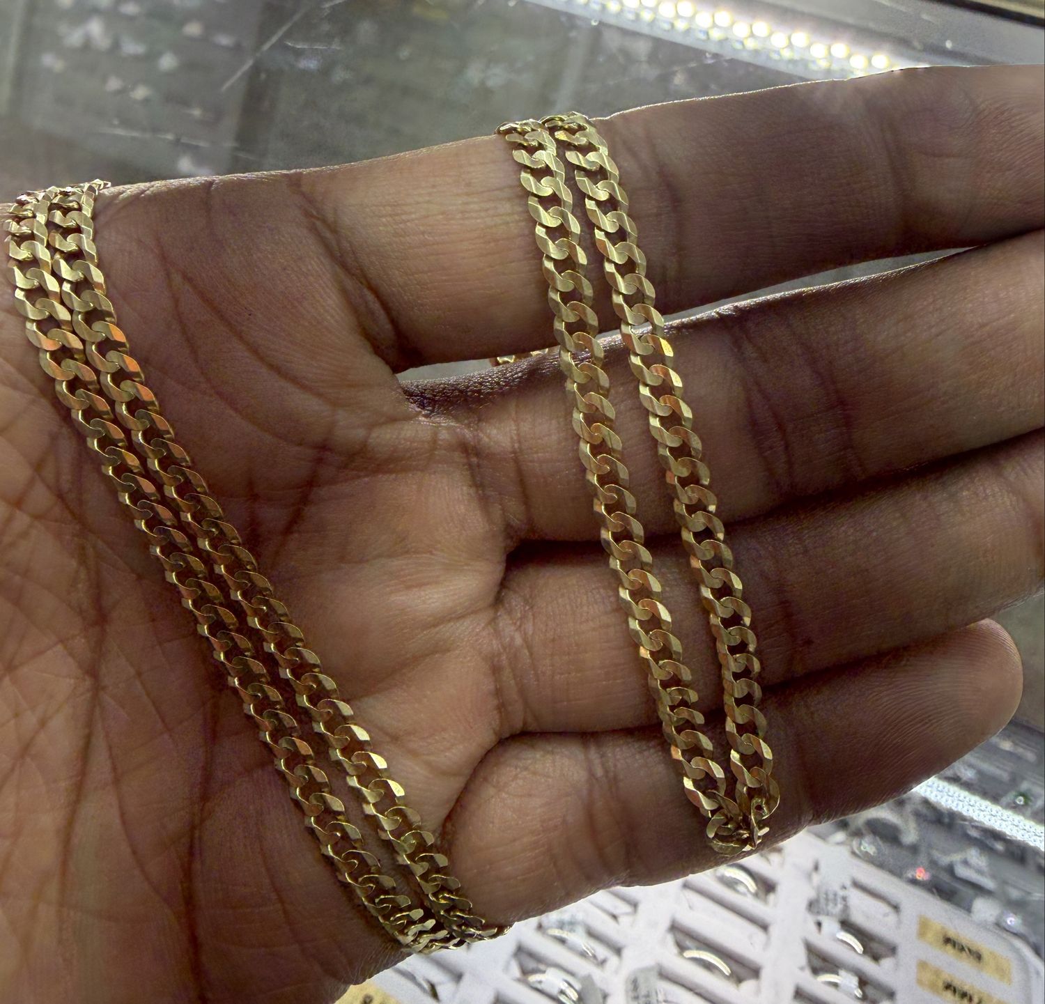 14KT Solid Curb Cuban Chain 4mm 13.3g