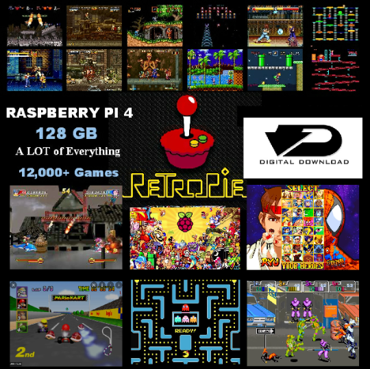 Retropie 128GB [Micro SD Card] for Raspberry PI 3 and Pi 4 Combo * Retro Gaming Box Art Video Snap Previews * You Get Both (2) MicroSD Cards