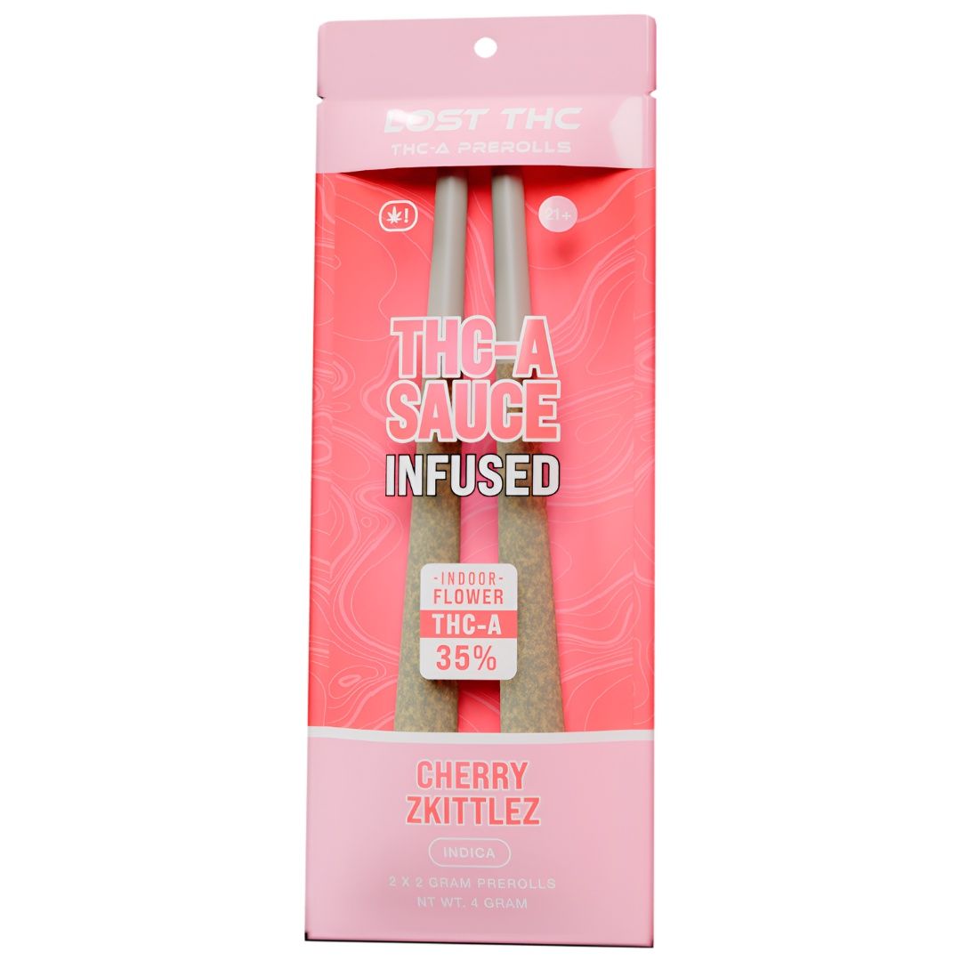 Lost thc pre rolls 2pack, Strain: Cherry zkittlez