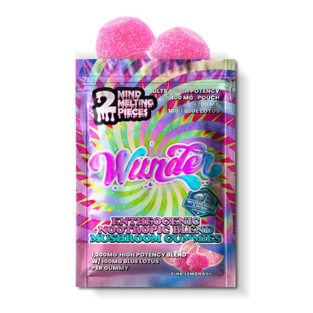 Wunder Gummies Mushroom Pink Lemonade 2pk