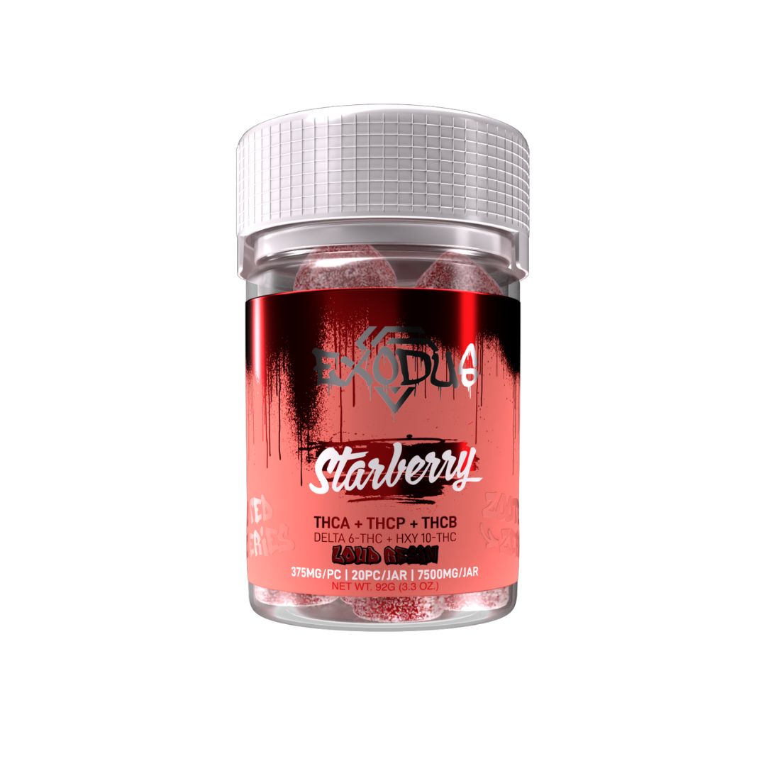 Exodus Gummy Jar 7500mg 20ct, Flavor: Strawberry