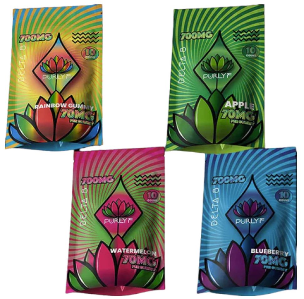 Purlyf Delta 8 Rainbow Gummies 350mg