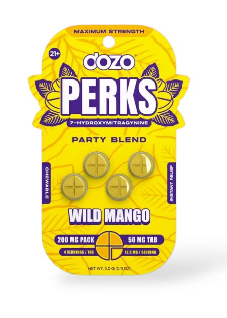 Dozo Perks Wild Mango Max Strength 200mg 4pk