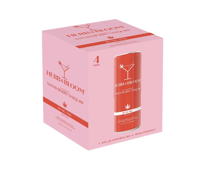 Herb And Bloom 10mg Strawberry Daiquiri  THC Cocktail