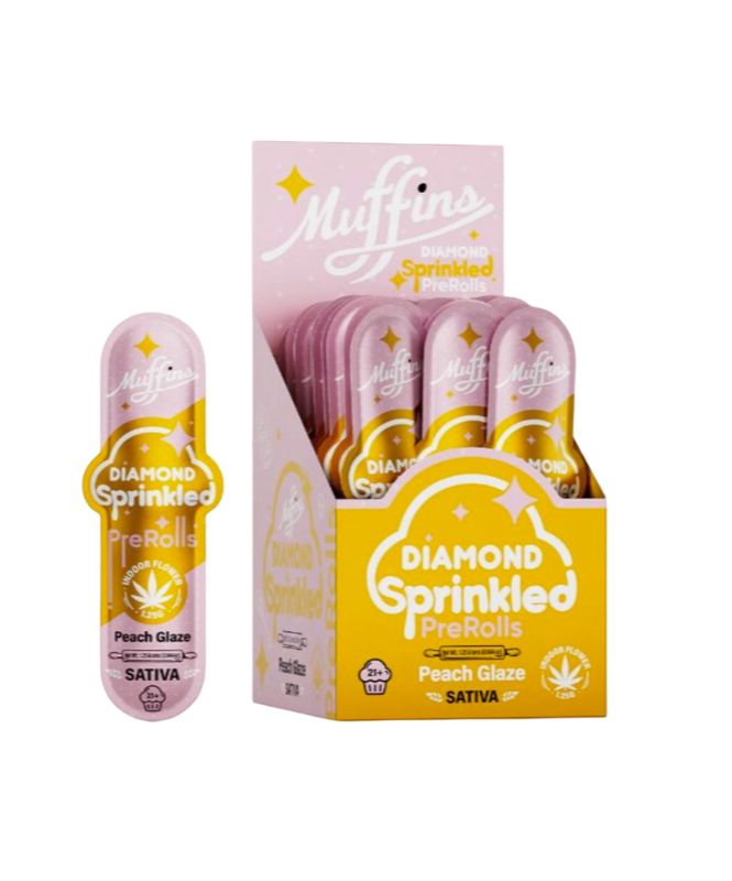 Muffins Diamond Pre Rolls  Peach Glaze Sativa
