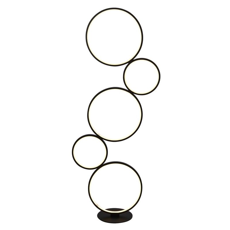 CIRQUE 5LT RING FLOOR LAMP - BLACK METAL