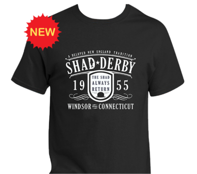 ***NEW FOR 2023*** Official Shad Derby T-shirt (Black - Anniversary Logo)