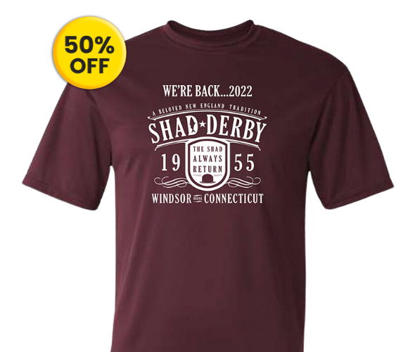 ** 50% off 2022 LIMITED EDITION*** - Official Shad Derby T-shirt (Red - Anniversary Logo)