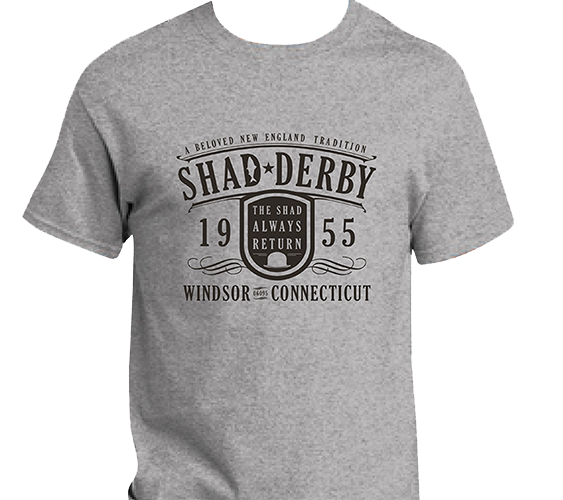 Official Shad Derby T-shirt (Gray - Anniversary Logo)